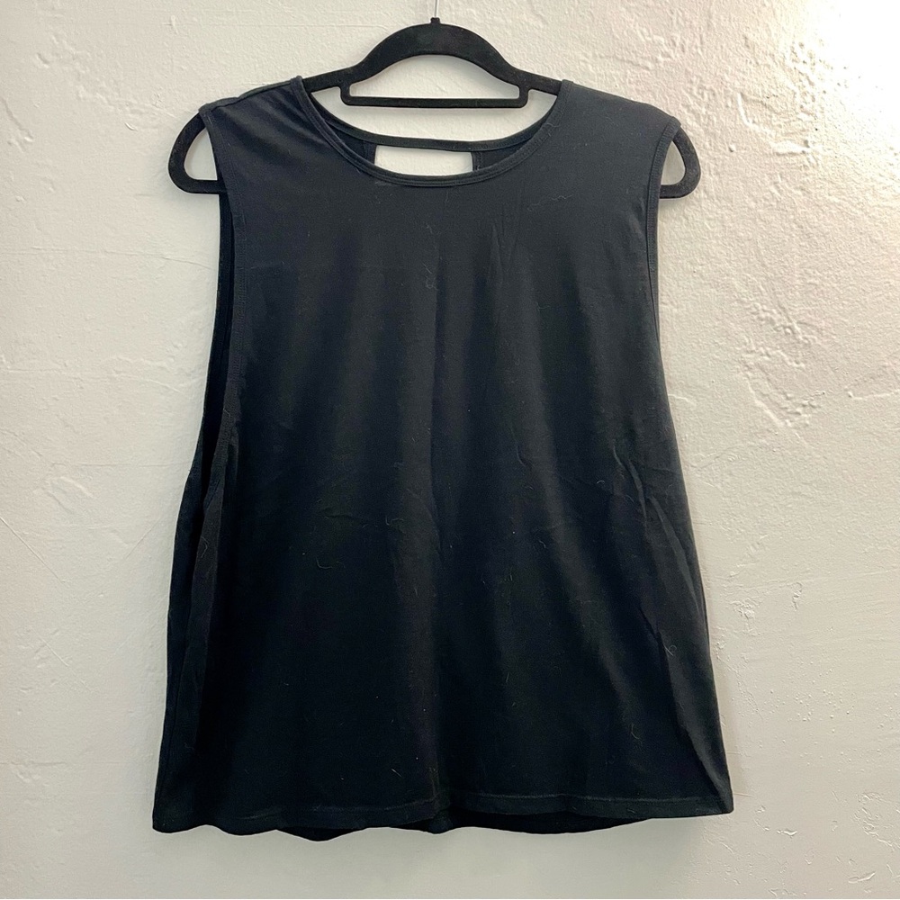 Fabletics Open Back Black Tank